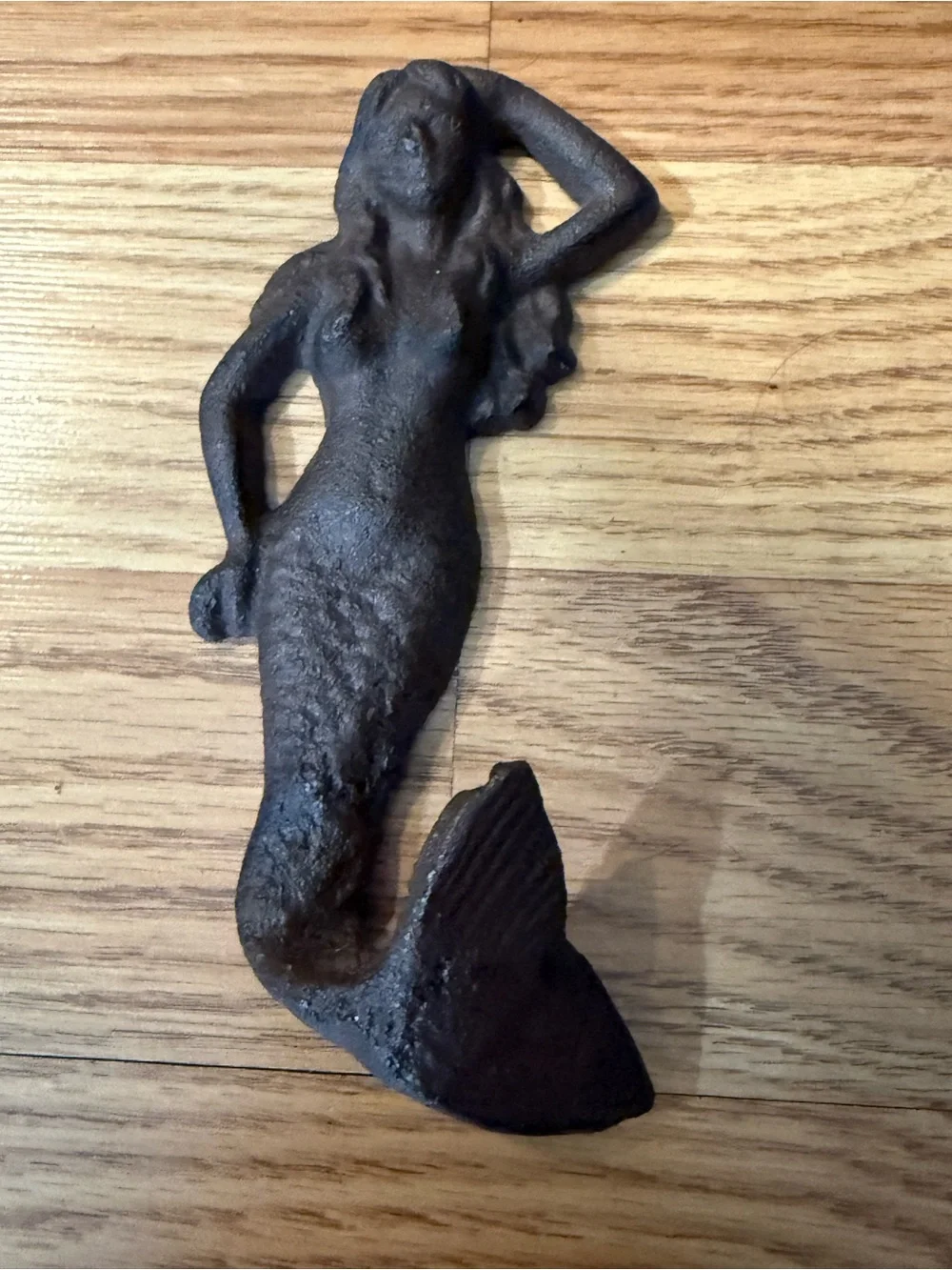 2 Cast Iron Antique Style Mermaid Figurine Hooks Nautical Rustic,Beach